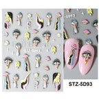 5D Crustacean & Insect Nail Art Stickers – Embossed Self-Adhesive Decals