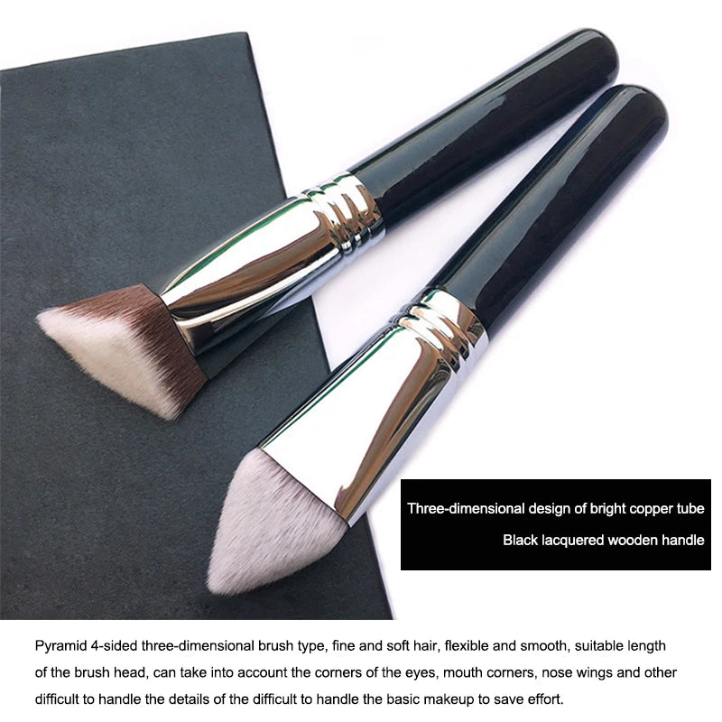 Luxury Pro Kabuki Foundation Brush – Premium Vegan, Multi-Shape