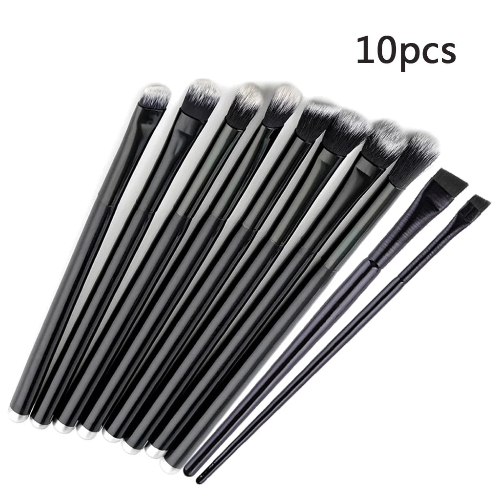 Black Crease Eye Shadow Brush Set – Soft Synthetic Hair, Travel-Friendly