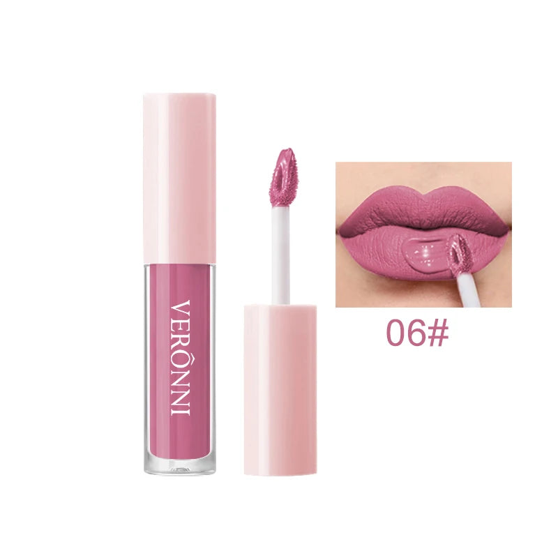 12-Color Mini Matte Liquid Lipstick – Vegan, Long-Lasting & Non-Drying