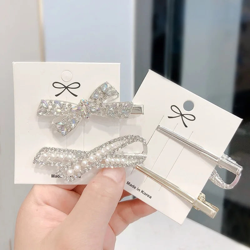 5PCS Elegant Metal & Pearl Hair Clip Set – BB, Bangs, Chopped Hair Clips for Girls & Women