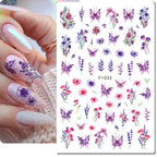 3D Floral & Butterfly Nail Art Stickers