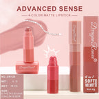 Mini 4-Color Matte Lipstick Pen – Moisturizing, Long-Lasting, Highly Pigmented