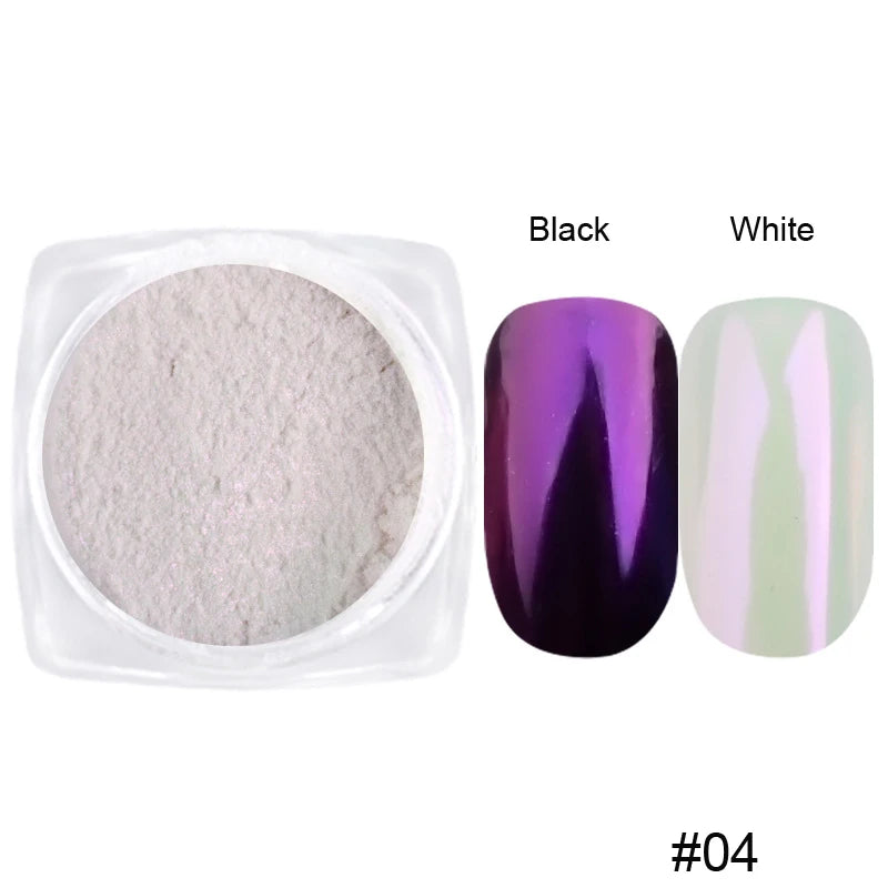 Gold Nail Mirror Glitter Powder – 50 Colors Metallic Chrome Dust Pigment for Gel Polish & Mirror Effect Manicure