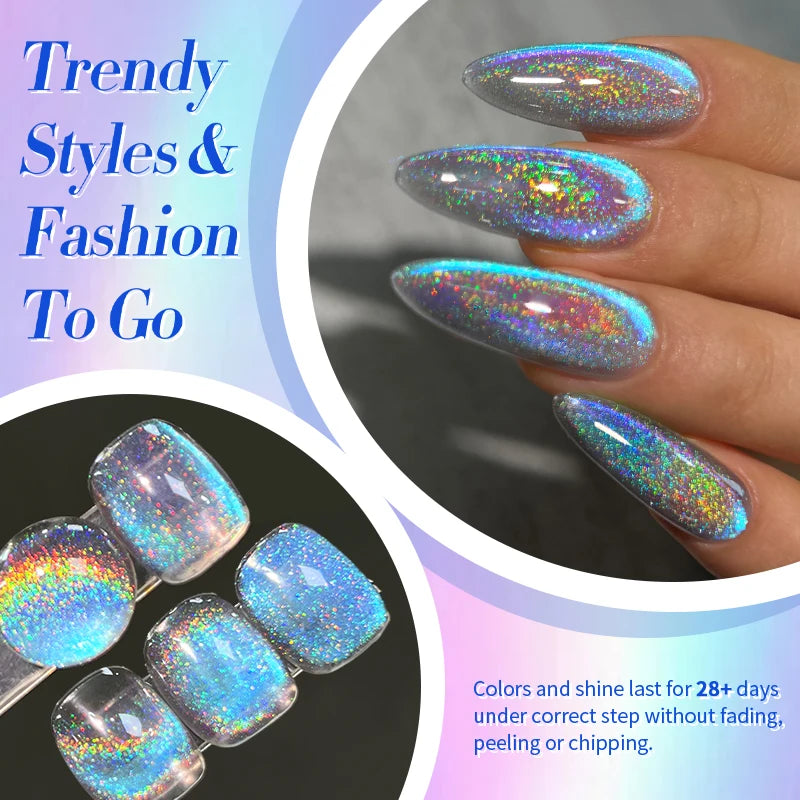 BORN PRETTY 9D Holographic Cat Eye Gel Polish 10/15ml – UV/LED Soak Off