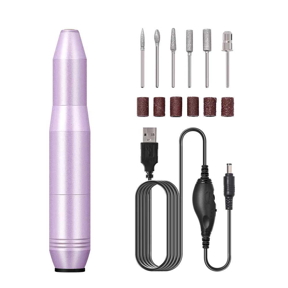 Portable Electric Nail Drill – Mini Nail File Machine for Acrylic & Gel Nails, Manicure & Pedicure Tool