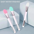 Double-Ended Silicone & Bristle Face Mask Brush
