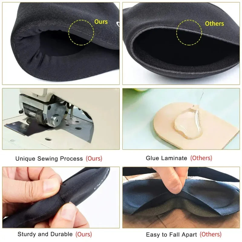 3D Contoured Eye Mask for Sleeping – Concave Molded Night Blindfold, Light Blocking Sleep Mask for Women & Men, Cute Comfort Design
