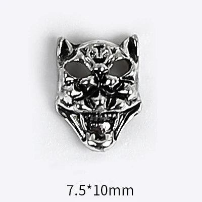 10pcs 3D Alloy Anchor Nail Charms – Gold & Silver Luxury Nail Decorations