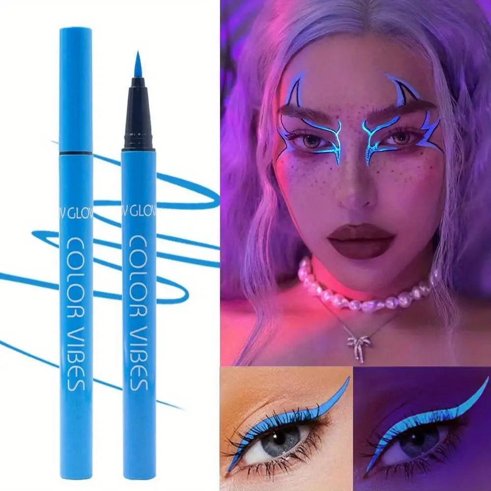 8-Color UV Glow Neon Liquid Eyeliner Set – Matte, Waterproof & Smudge-Proof High-Pigment Eye Makeup Pens