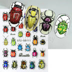 5D Crustacean & Insect Nail Art Stickers – Embossed Self-Adhesive Decals