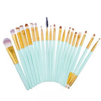 20-Piece Eye Brush Set – Complete Eyeshadow & Eyeliner Tools, Neutral Design