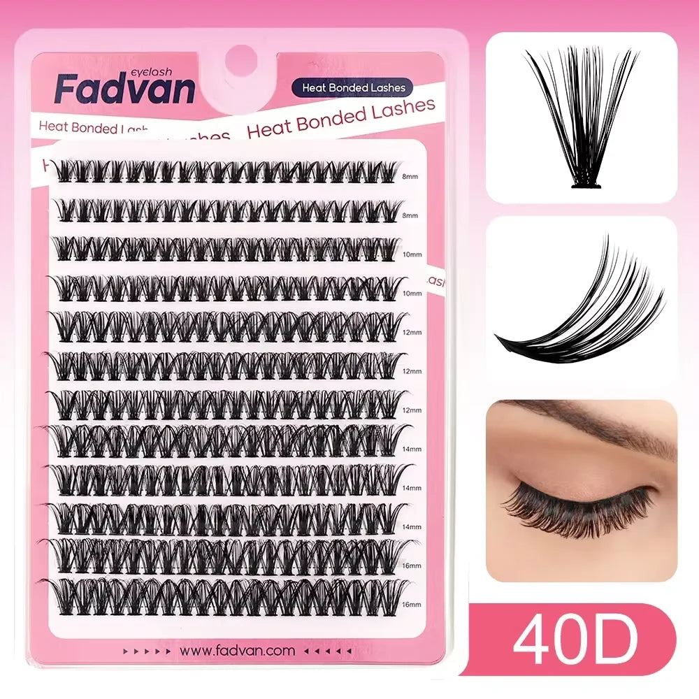 DIY Cluster Lashes Bundle – 30D/40D Soft Mink Individual Lashes