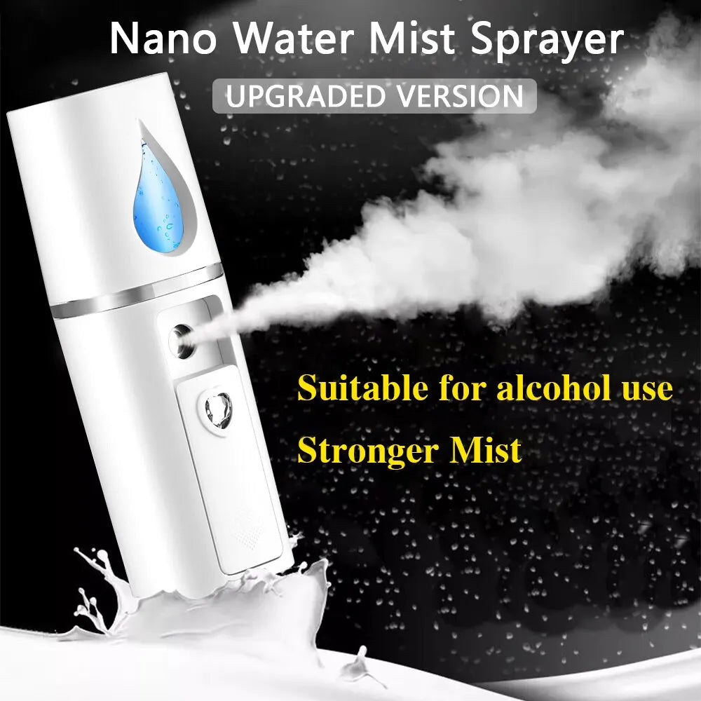 Mini Nano Mist Sprayer – USB Rechargeable Facial Steamer & Hydrating Skin Humidifier