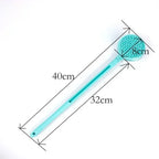 1pc Silicone Long Handle Bath Brush – Double-Sided Exfoliating & Back Massage Shower Brush