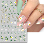 3D Floral & Butterfly Nail Art Stickers Decals