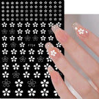 3D Y2K Hibiscus Floral Nail Stickers
