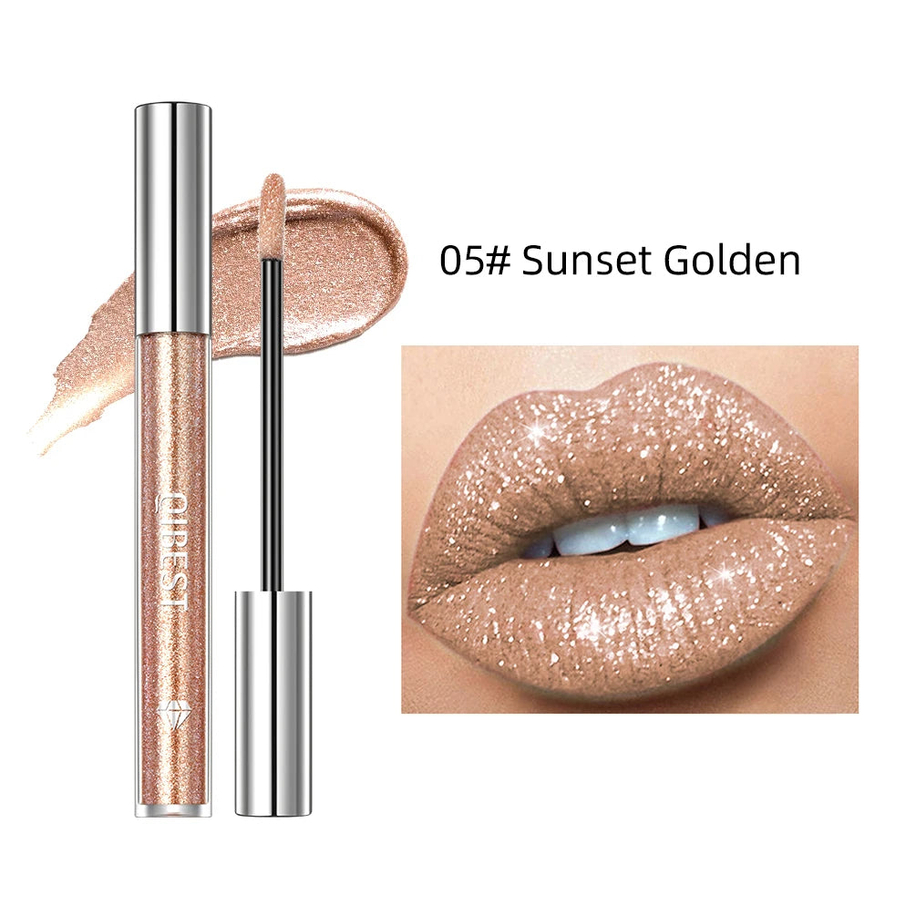 Diamond Liquid Lipstick – 6 Colors, Long-Lasting Waterproof Gloss