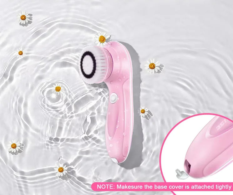 Electric Facial Cleansing Brush – Waterproof Exfoliating Spin Scrubber for Deep Cleaning & Blackhead Removal