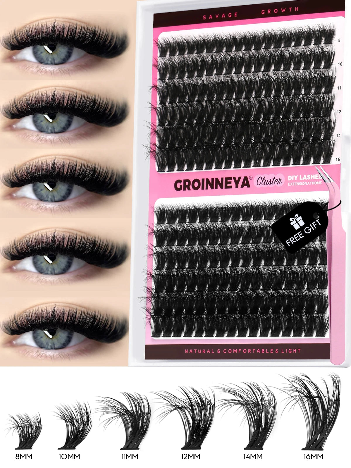 Fluffy Volume Faux Mink Eyelash Extension Kit – Mixed Tray