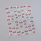 5D Strawberry & Cherry Nail Stickers – DIY Sweet Fruit Manicure Decals