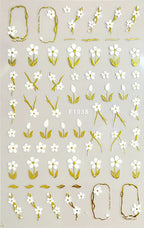 3D Floral & Butterfly Nail Art Stickers Decals