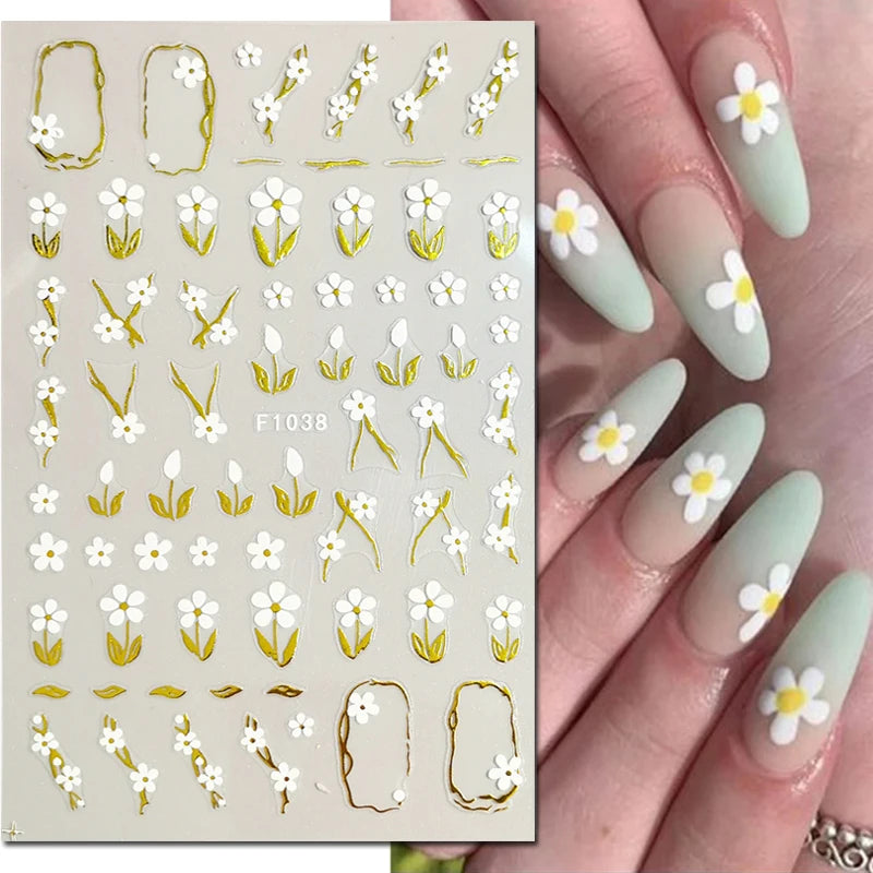 3D Floral & Butterfly Nail Art Stickers