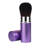 Luxury Mini Retractable Face Brush – Pink & Black, Portable Powder & Highlight Perfection