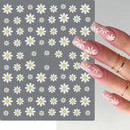 3D Y2K Hibiscus Floral Nail Stickers