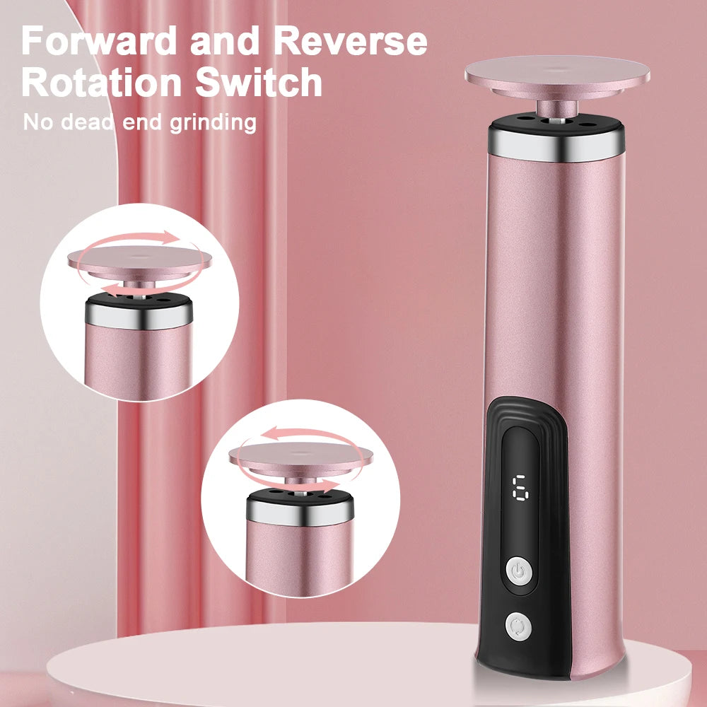 Wireless Electric Foot Callus Remover – Rechargeable Heel & Cuticle File with Replacement Sandpaper