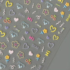Cute Cartoon Nail Stickers – Self-Adhesive Nail Art Decals