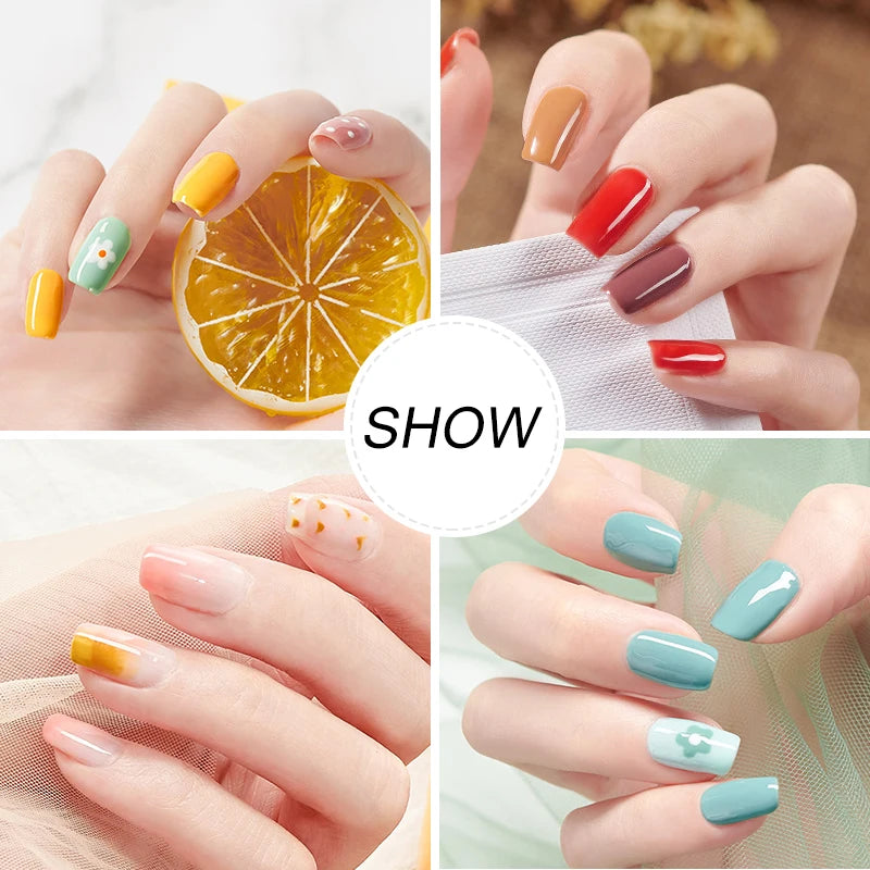 40-Color Gel Nail Kit with LED Dryer, Drill & Tools – Beginner Nail Art Set