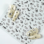 Kawaii Capybara & Spotted Puppy Nail Art Stickers – DIY Manicure Decals
