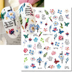 3D Floral & Butterfly Nail Art Stickers