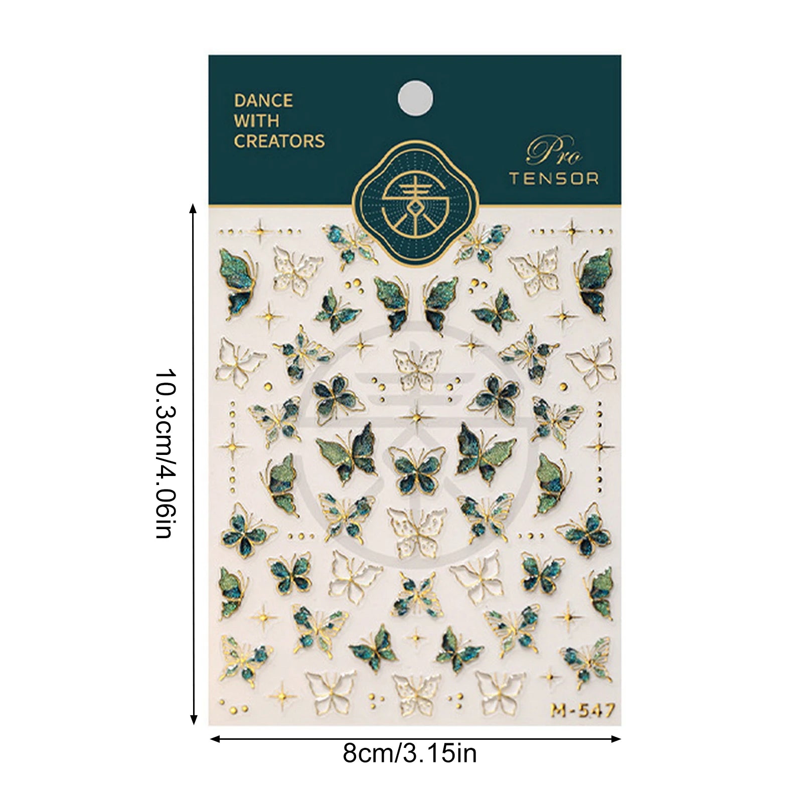3D Gold Butterfly Nail Stickers – Self-Adhesive Decals for DIY Manicure