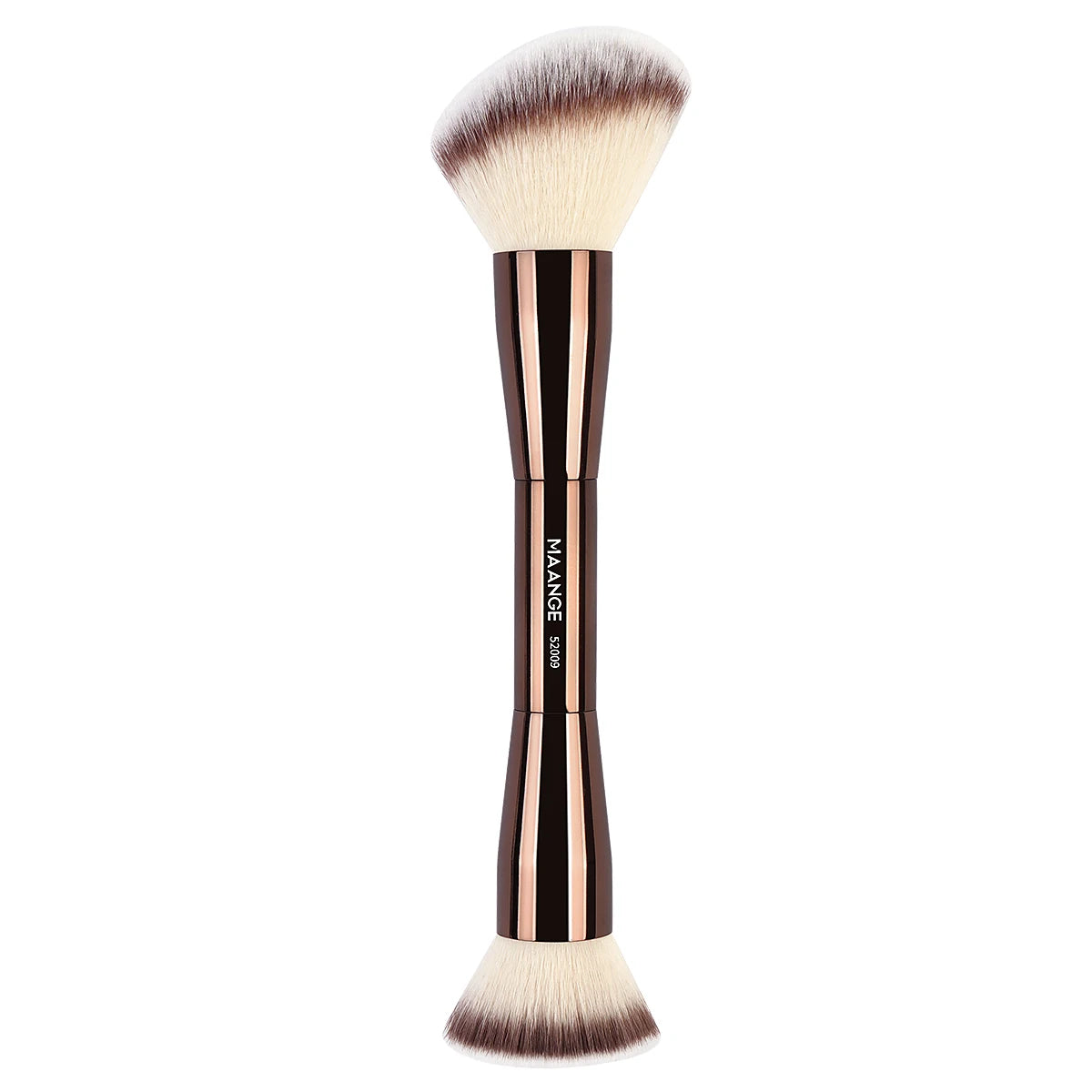 Double-Head Makeup Brush – Soft Fiber Brush for Foundation, Powder, Concealer, Blush & Bronzer Application