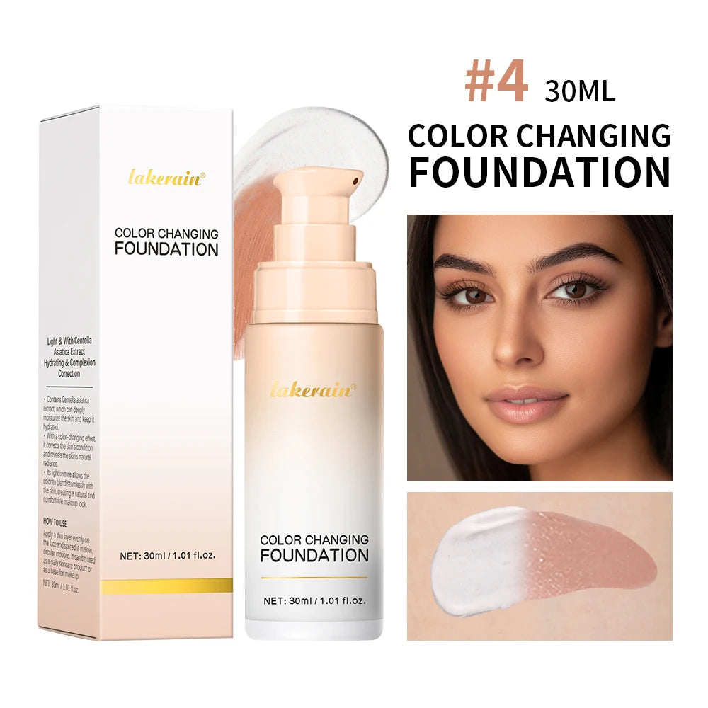 4-in-1 Color Changing Foundation – SPF 30+ Hydrating Longwear Makeup Base