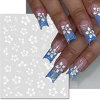 3D Y2K Hibiscus Floral Nail Stickers