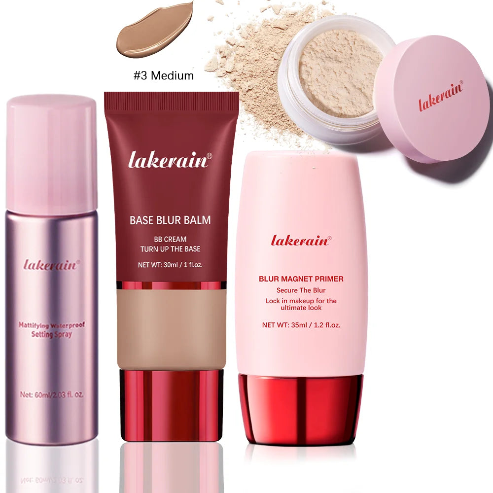 Ultimate Blurring Setting Kit – Travel Size Waterproof Primer & Powder for Oil Control
