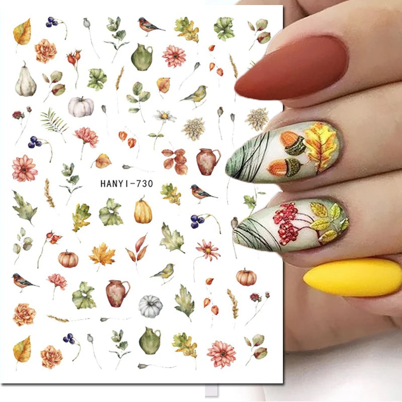 3D Floral & Butterfly Nail Art Stickers