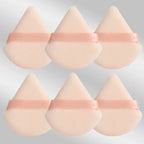 6 Pcs Triangular Makeup Sponge Puffs Soft Skin-Friendly Foundation Blenders for Home or Travel Use