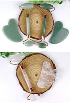 Natural Jade Gua Sha & Roller Massage Set